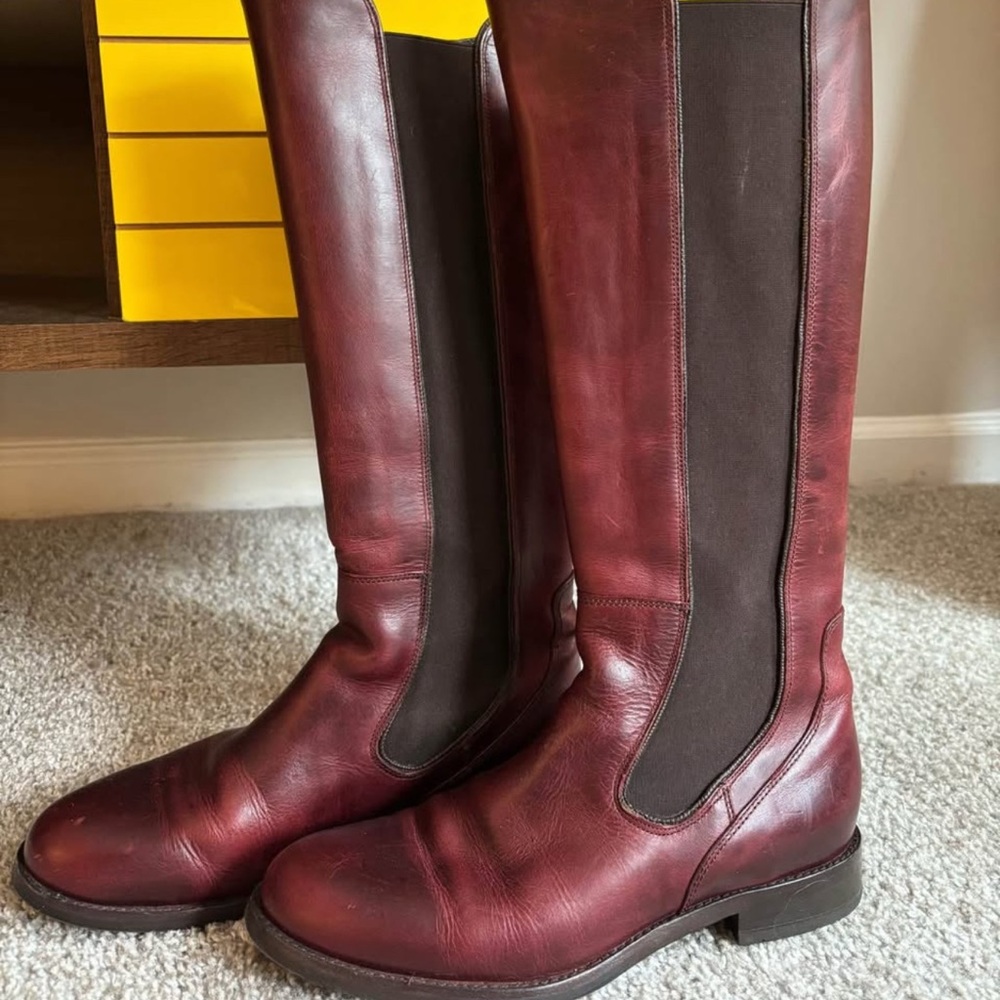 Red Leather Wolverine Boots